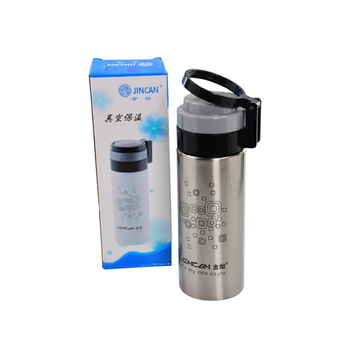 6450 450Ml STAINLESS STEEL WATER BOTTLE WITH RING CAP FOR MEN WOMEN KIDS | THERMOS FLASK | REUSABLE LEAK-PROOF THERMOS STEEL FOR HOME OFFICE GYM FRIDGE TRAVELLING DeoDap