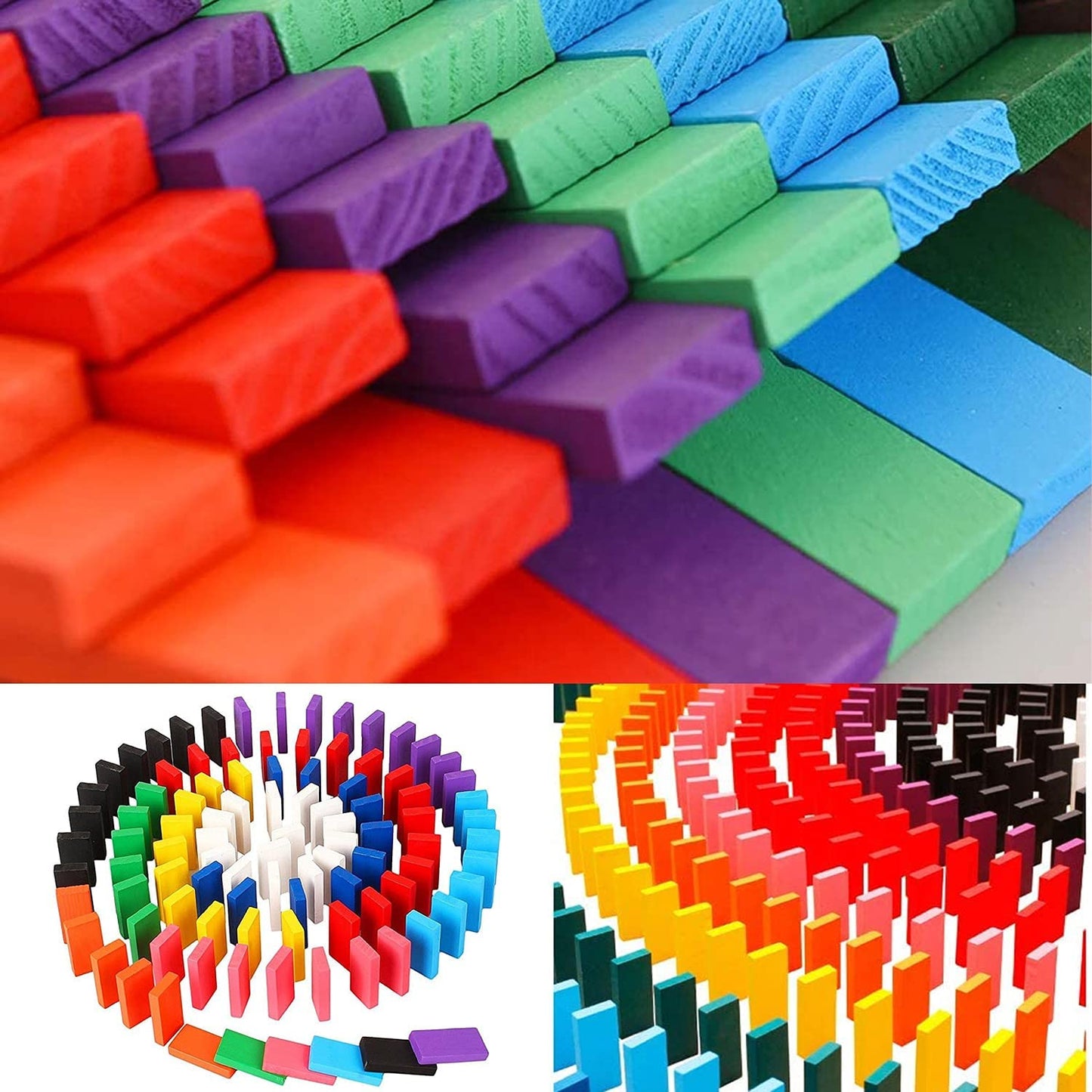 4439 120Pc Dominoes Blocks Set Multicolor Wooden Toy Building Indoor Game Toy. DeoDap