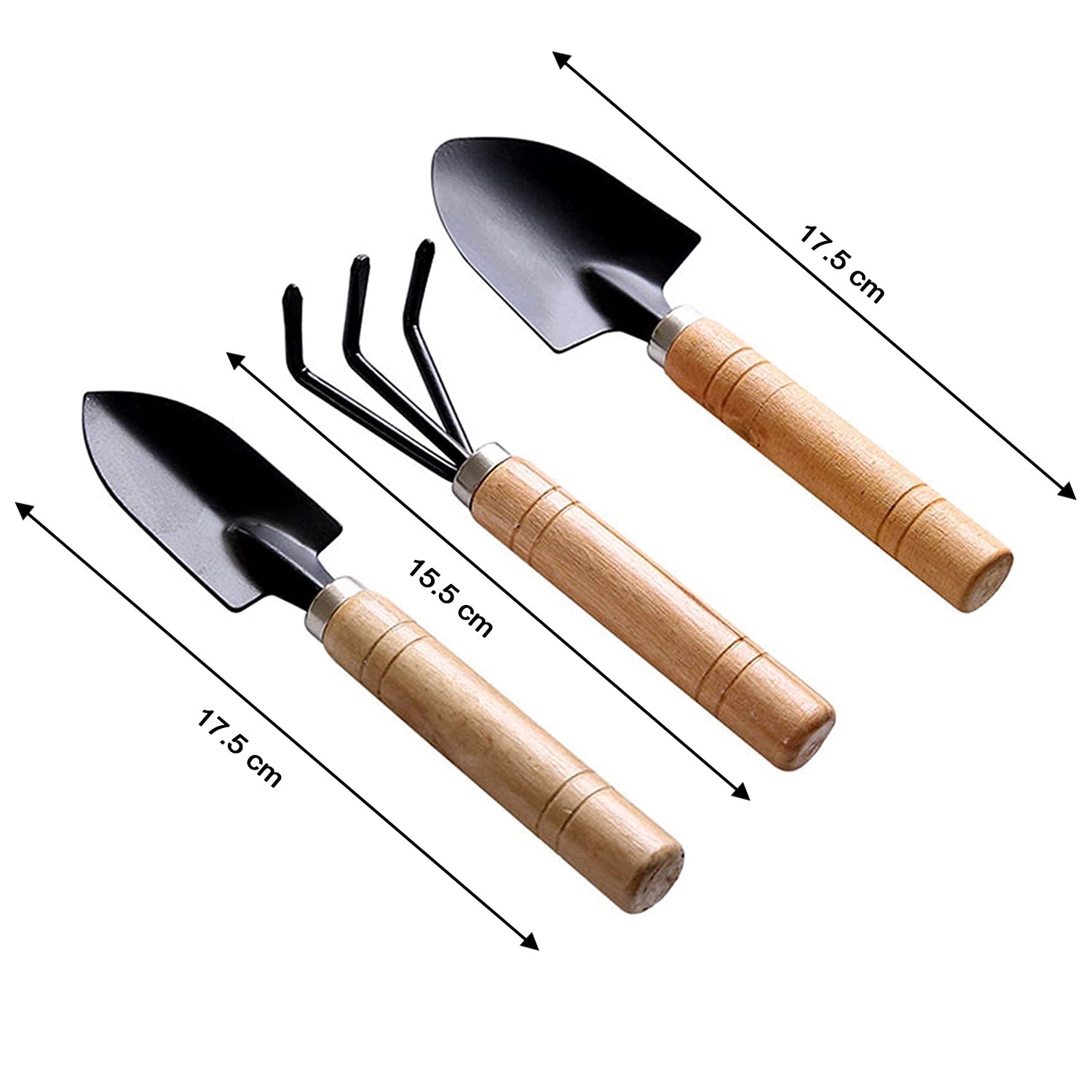 0541 Small sized Hand Cultivator, Small Trowel, Garden Fork (Set of 3) DeoDap