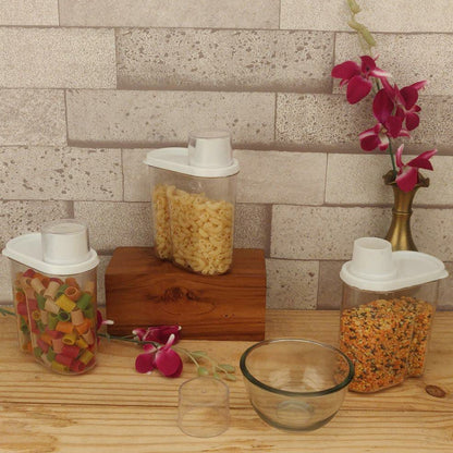 2760 3 Pc Cereal Dispenser 750 ML For Storing And Serving Of Cereal And All Stuffs. DeoDap