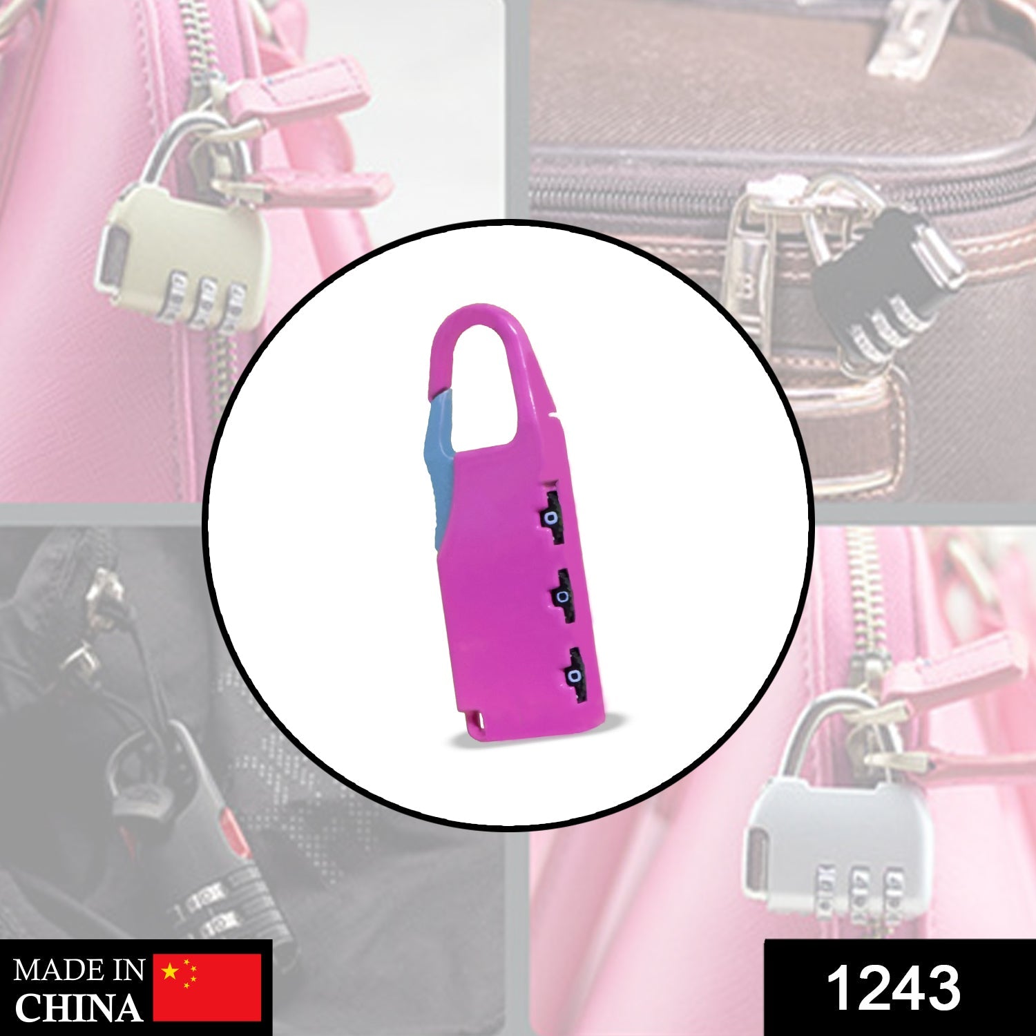 1243 Round Resettable Code Number Padlock DeoDap