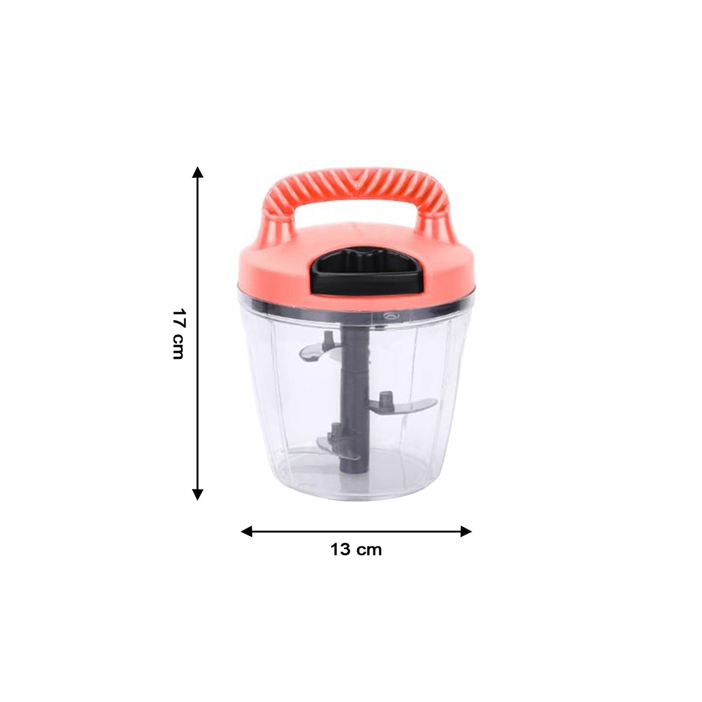 2714 2 in 1 Handy Chopper 1000 ML used widely in all kinds of household kitchen purposes for cutting and chopping of types of vegetables and fruits etc. DeoDap