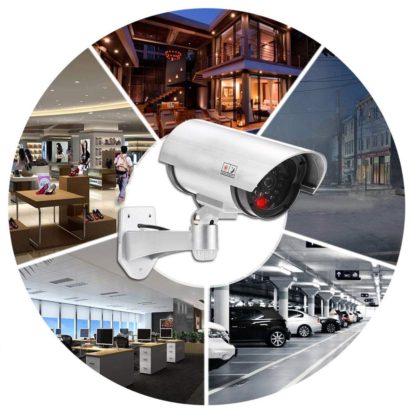 1481 Wireless Security CCTV False Outdoor Fake Dummy Piece IR Camera DeoDap