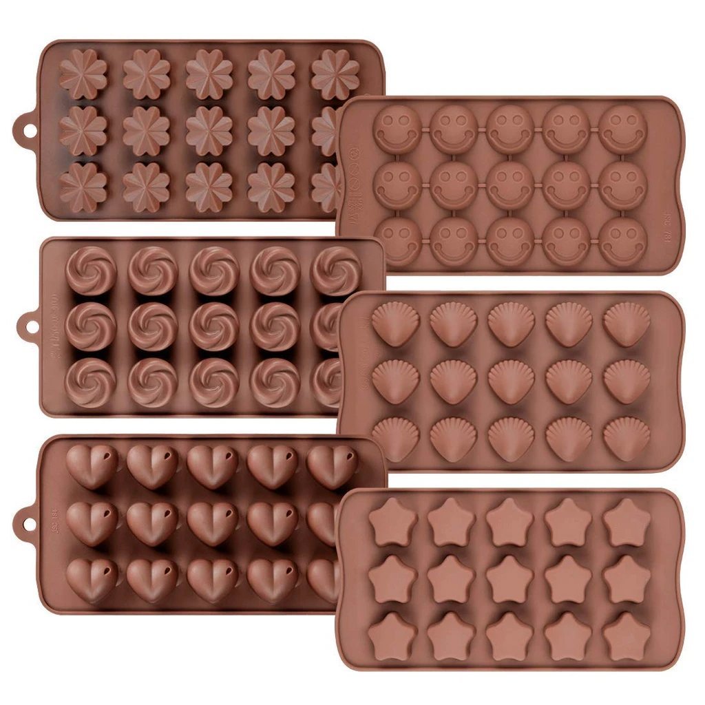 742_Silicon Chocolate Molds, Candy Making Silicone Molds, Mini Baking Molds (Random Design 1 unit) DeoDap