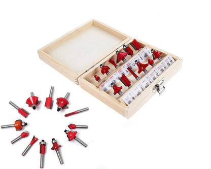 406 -12/15pcs Milling Cutter Router Bit Set Deodap