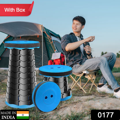 0177 Retractable Folding Stools Portable Lightweight for Indoor and Outdoor Travel, Fishing, Camping, Garden Use DeoDap