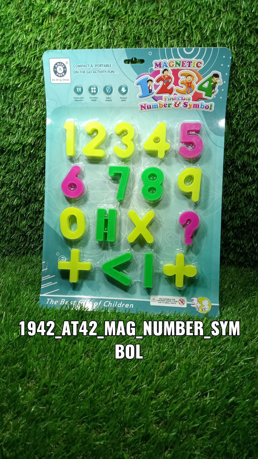 1942 AT42 Magnetic Number Symbol Baby Toy and game for kids and babies for playing and enjoying purposes. DeoDap