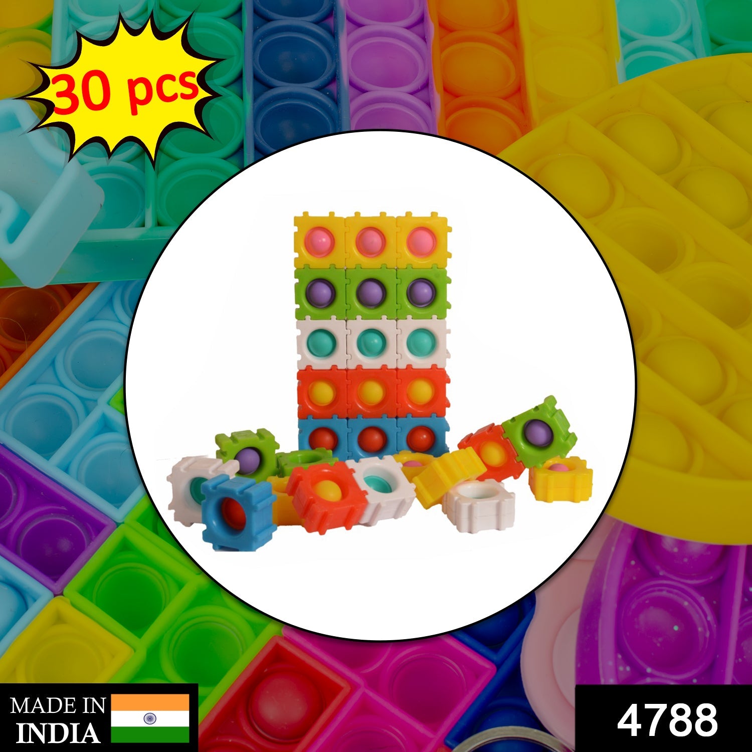 4788 Popit Puzzle Game 30Pc used by kids and children’s for playing and enjoying etc. DeoDap