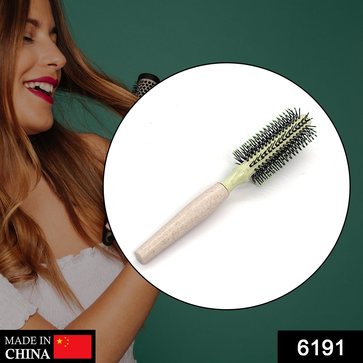 6191 Round Hair Brush For Blow Drying & Hair Styling DeoDap