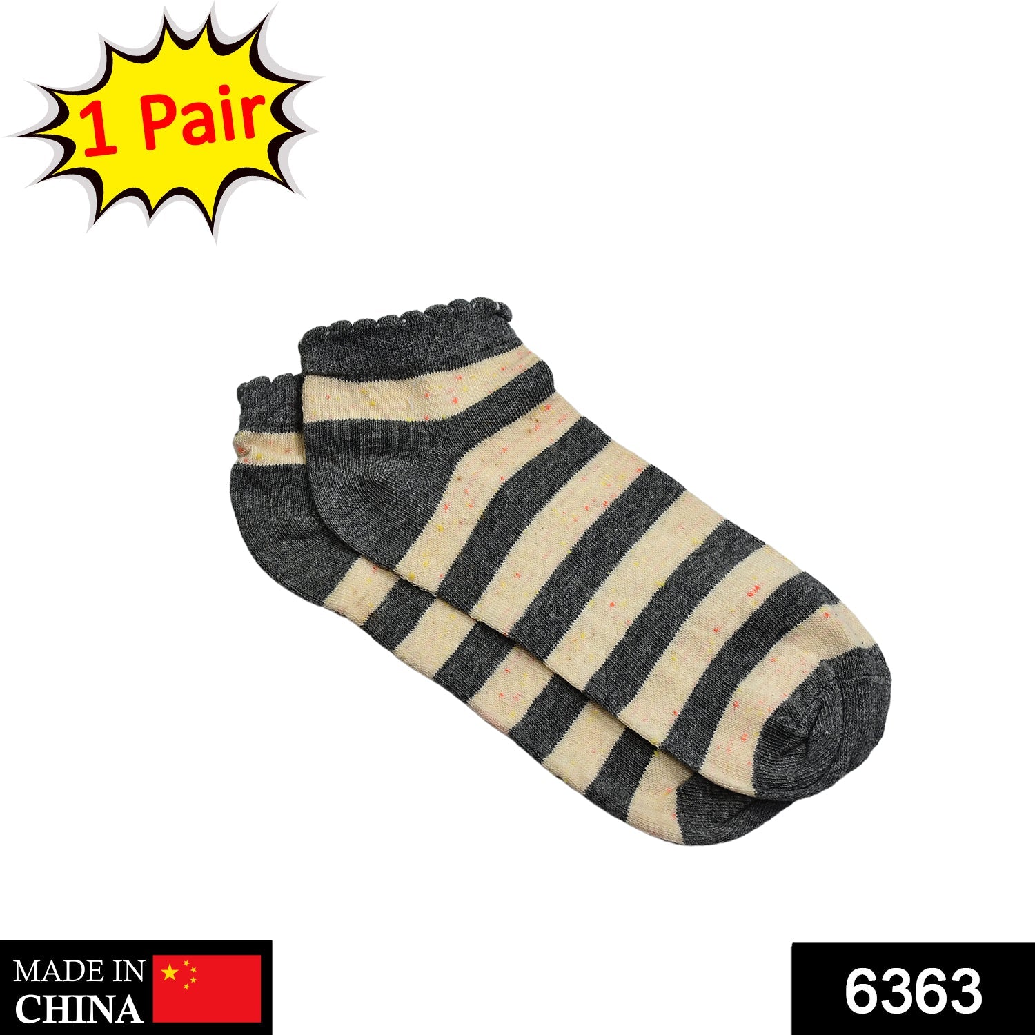 6363 1PAIR SOCKS PRINTED TRENDY MULTIPLE DESIGNER SOCKS DeoDap