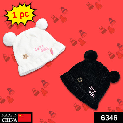 6346 Kids Winter Warm Soft Woolen Cap for Baby Boys and Girls DeoDap