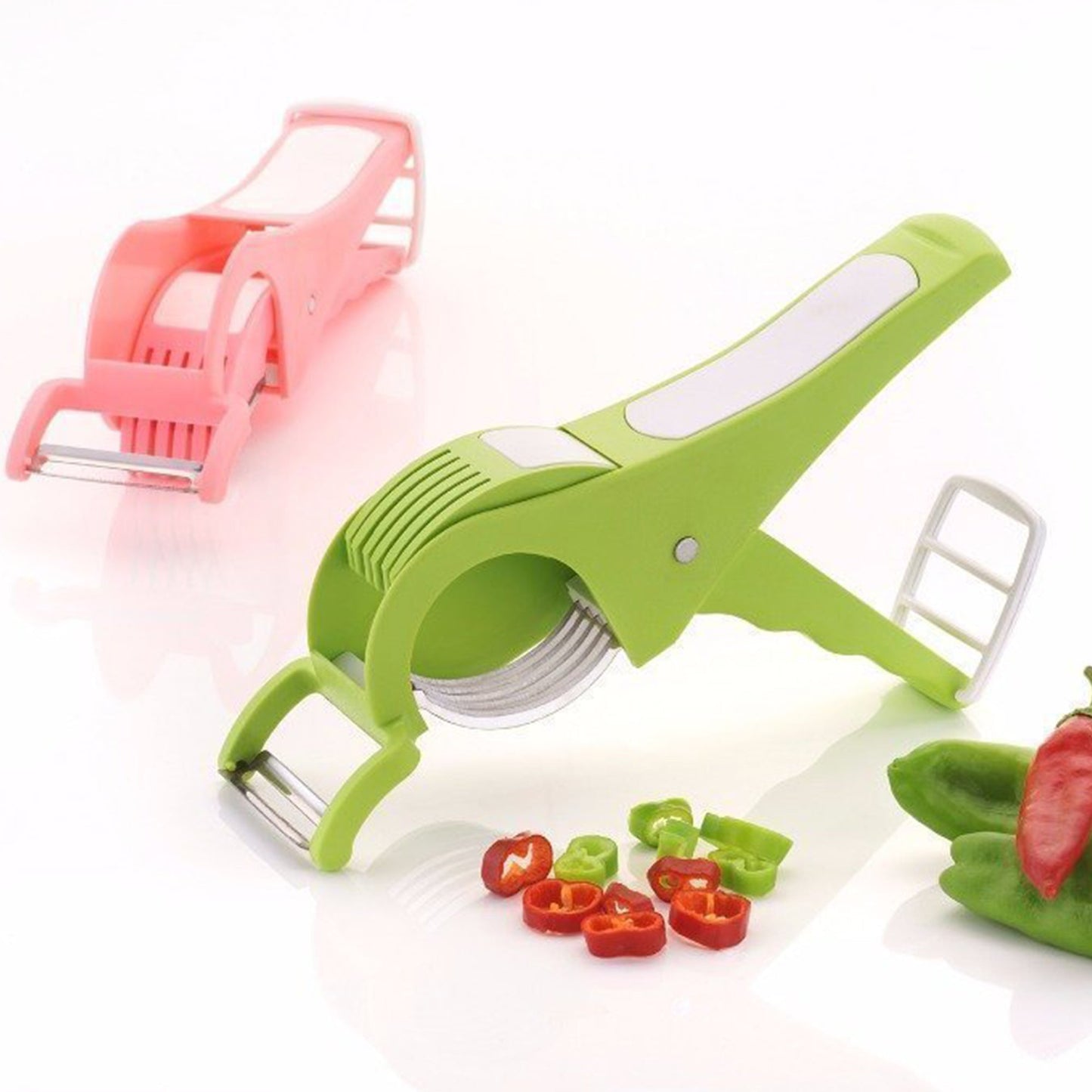 2223 Multipurpose 2 in 1 Stainless Steel Vegetable Cutter/Peeler DeoDap