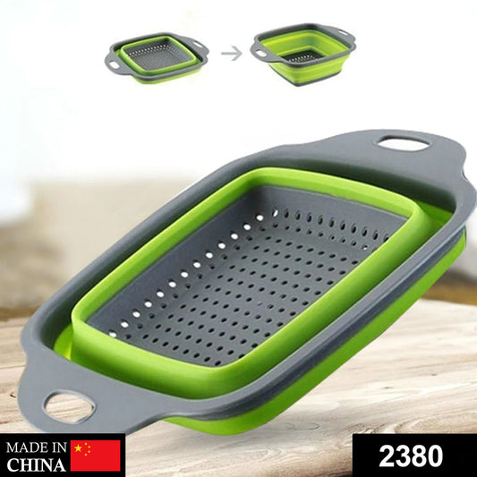 2380 Plastic Folding Basket/Strainer for Kitchen DeoDap