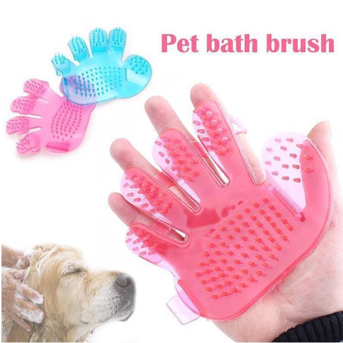 172 Rubber Pet Cleaning Massaging Grooming Glove Brush DeoDap