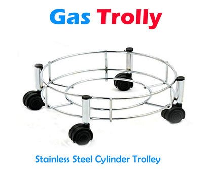 118 Stainless Steel Gas Cylinder Trolley DeoDap