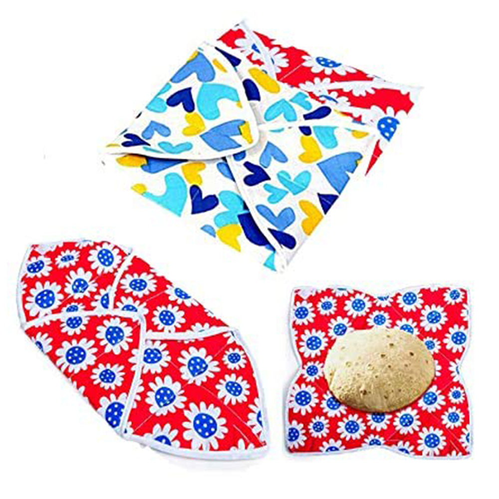 2273 Square Hygienic Roti/Chapati Multi Print Design Cover DeoDap