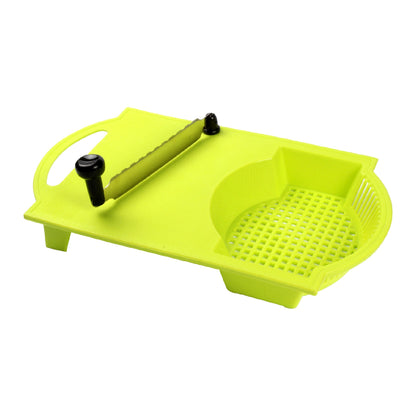 2418 Plastic and Metal Cut n Wash Chopping Board with Knife Cut-N-Wash DeoDap