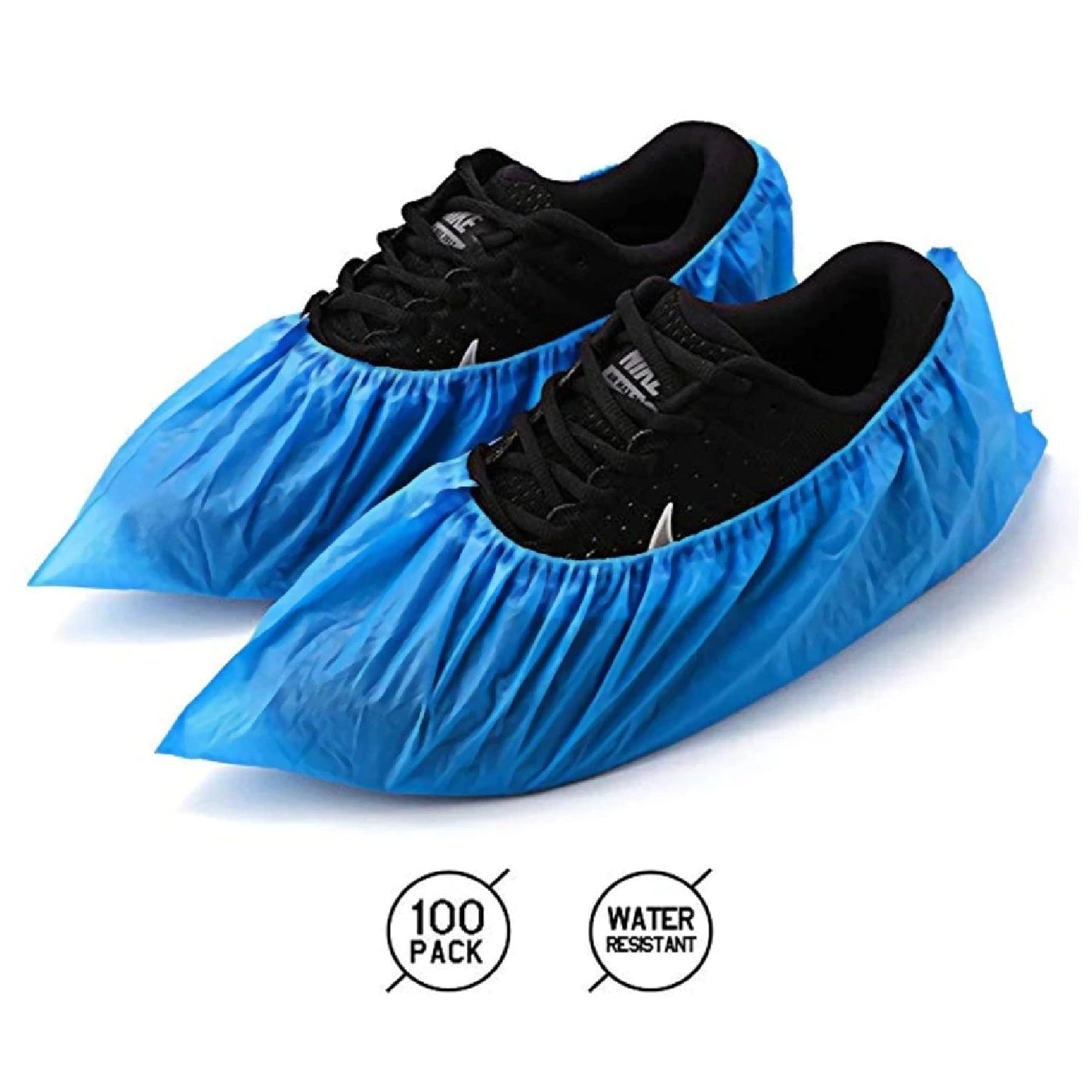 4912 Type Plastic Elastic Top Disposable Shoe Cover for Rainy Season (50 Pairs) DeoDap