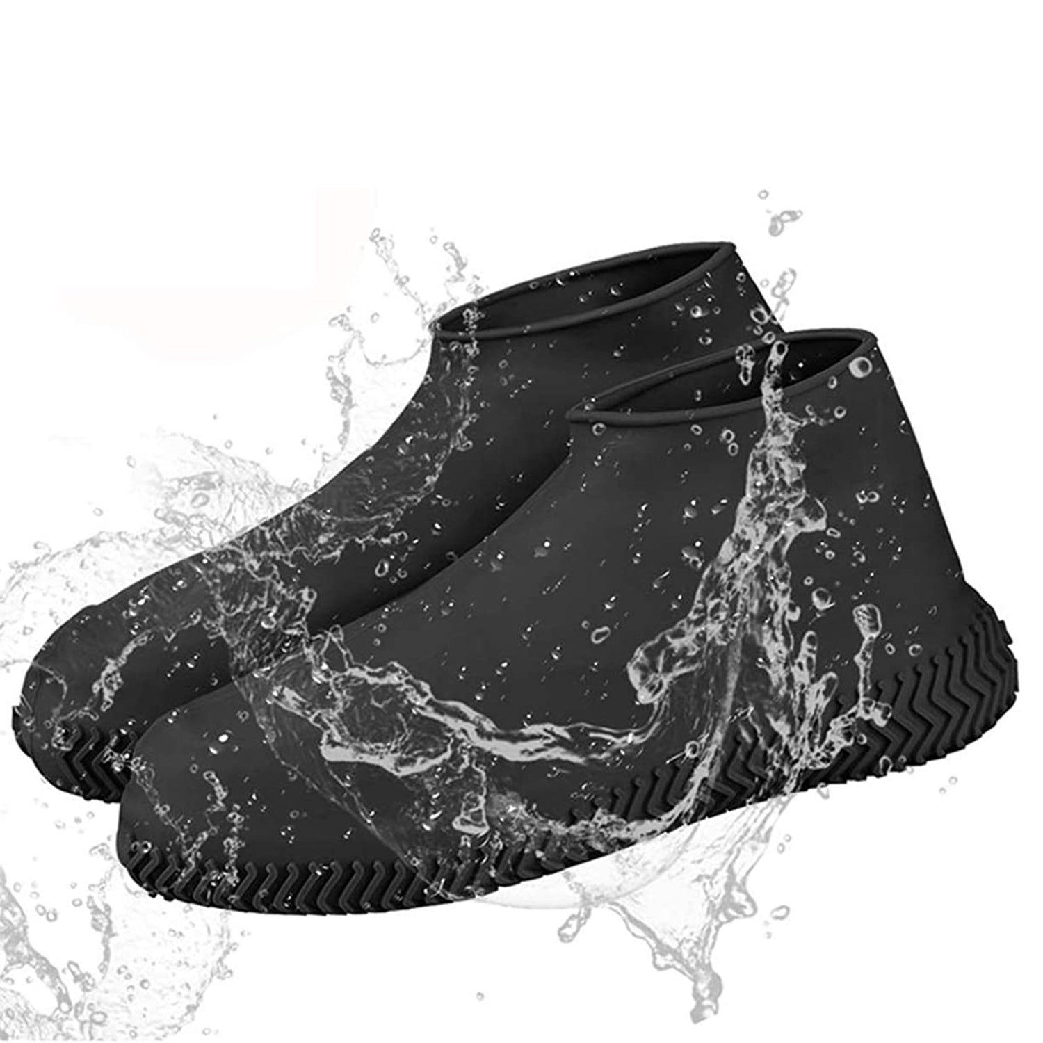 4866A NON-SLIP SILICONE RAIN REUSABLE ANTI SKID WATERPROOF FORDABLE BOOT SHOE COVER ( LARGE ) DeoDap