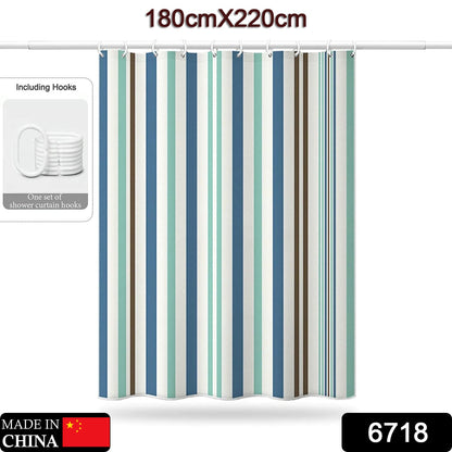 6718 Bright Vertical Stripes in The Shower Curtain (180x220cm) DeoDap