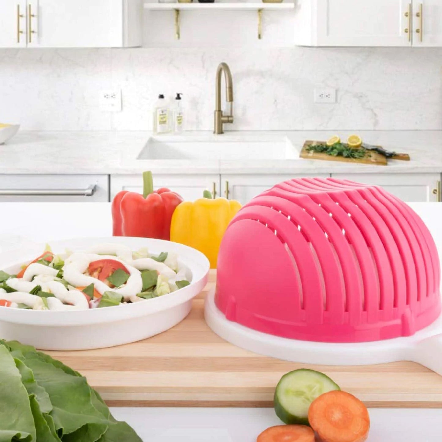 0743 Plastic Wave Shape Easy Salad Maker Chopper Cutter DeoDap