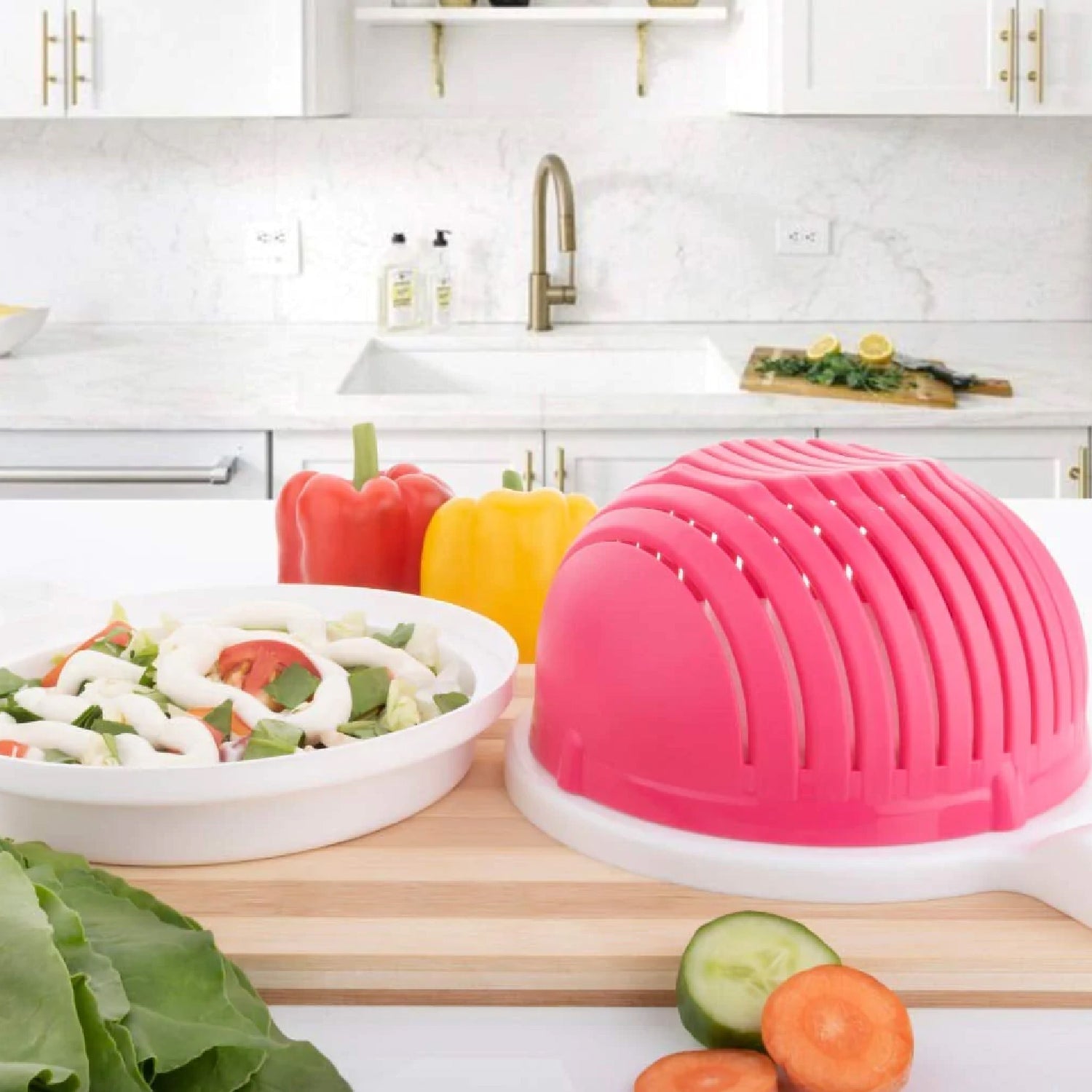 0743 Plastic Wave Shape Easy Salad Maker Chopper Cutter DeoDap