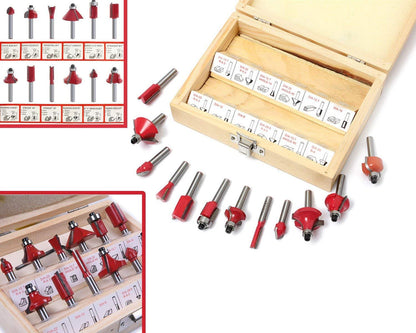 406 -12/15pcs Milling Cutter Router Bit Set Deodap