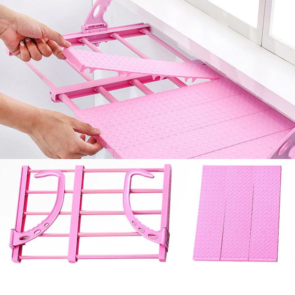 705 Multi-function Hanging Window Sill Drying Rack Easy Folding Drying Rack Balcony Retractable Drying Shoe Rack DeoDap