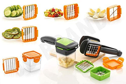 2152 Premium Vegetable Dicer Multi Chopper Set 5 in 1 Cutting Blades DeoDap