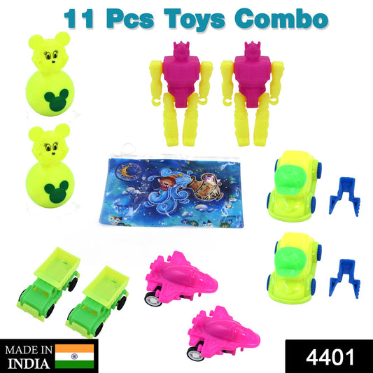 4401 Toys for Kids Friction Powered Toy for Baby Push & Go Toys Combo Set for Boys & Girls ( Pack of 11) DeoDap