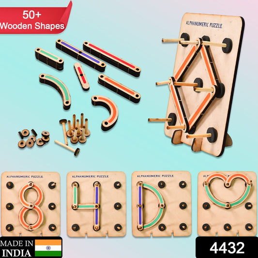 4432 Wooden Alphabets Construction Puzzle Toys For Kids 3 To 5 Years | Great Tool For Teaching Letters, Numbers & Common Shapes. DeoDap