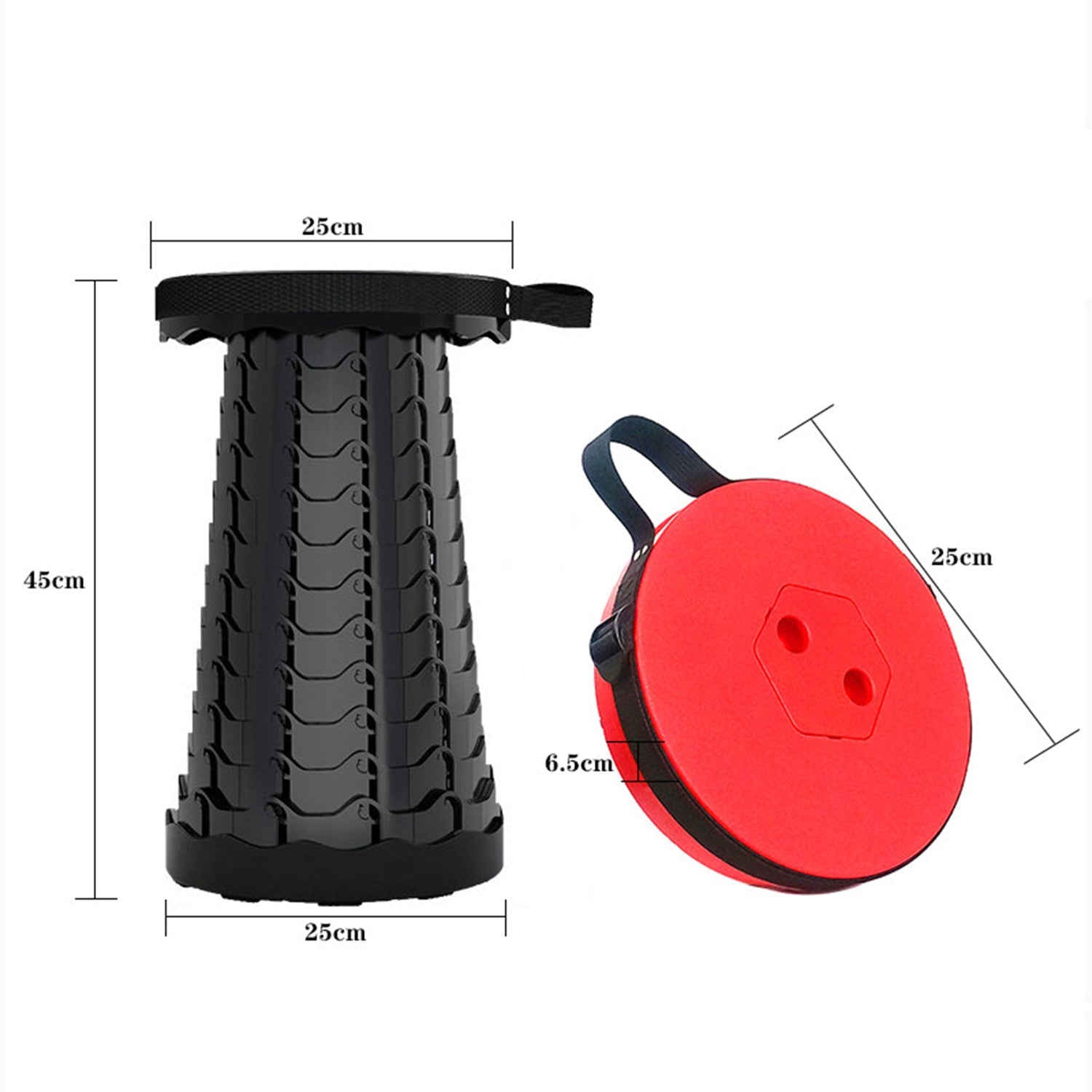 0177 Retractable Folding Stools Portable Lightweight for Indoor and Outdoor Travel, Fishing, Camping, Garden Use DeoDap