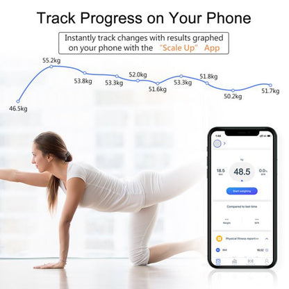 6326 Bluetooth Body Fat Scale Digital Smart Body Weight Scale iOS and Android App to Manage Body Weight, Body Fat, Water, Muscle Mass, BMI, BMR, Bone Mass and Visceral Fat with BMI Scale DeoDap