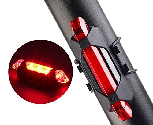 1561 Rechargeable Bicycle Front Waterproof LED Light (Red) DeoDap