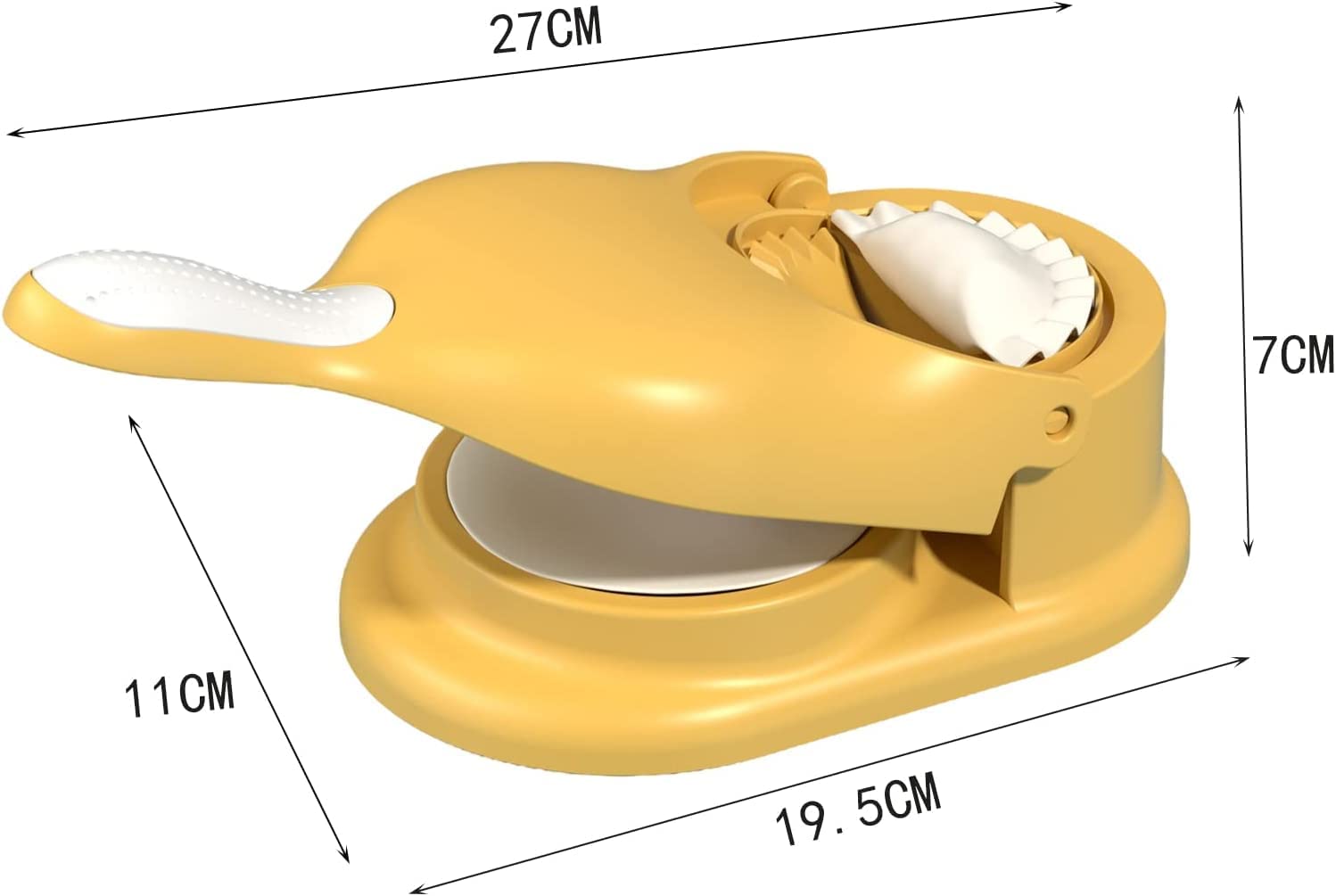 5289B Dumpling Press Mould for Gujiya , Ghughra , Momos Making, 2 in 1 Dumpling Maker Mould Machine, Kitchen Dumpling Making Tool ( Brown Box ) DeoDap