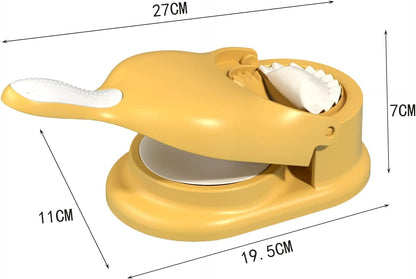 5289B Dumpling Press Mould for Gujiya , Ghughra , Momos Making, 2 in 1 Dumpling Maker Mould Machine, Kitchen Dumpling Making Tool ( Brown Box ) DeoDap