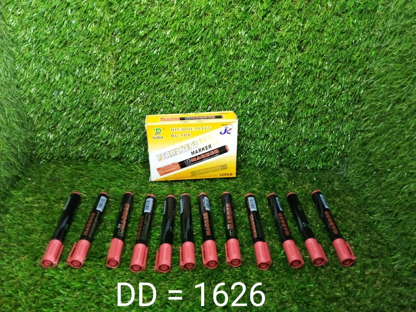 1626 Red Permanent Markers for White Board (Pack Of 12) DeoDap