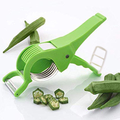 2223 Multipurpose 2 in 1 Stainless Steel Vegetable Cutter/Peeler DeoDap