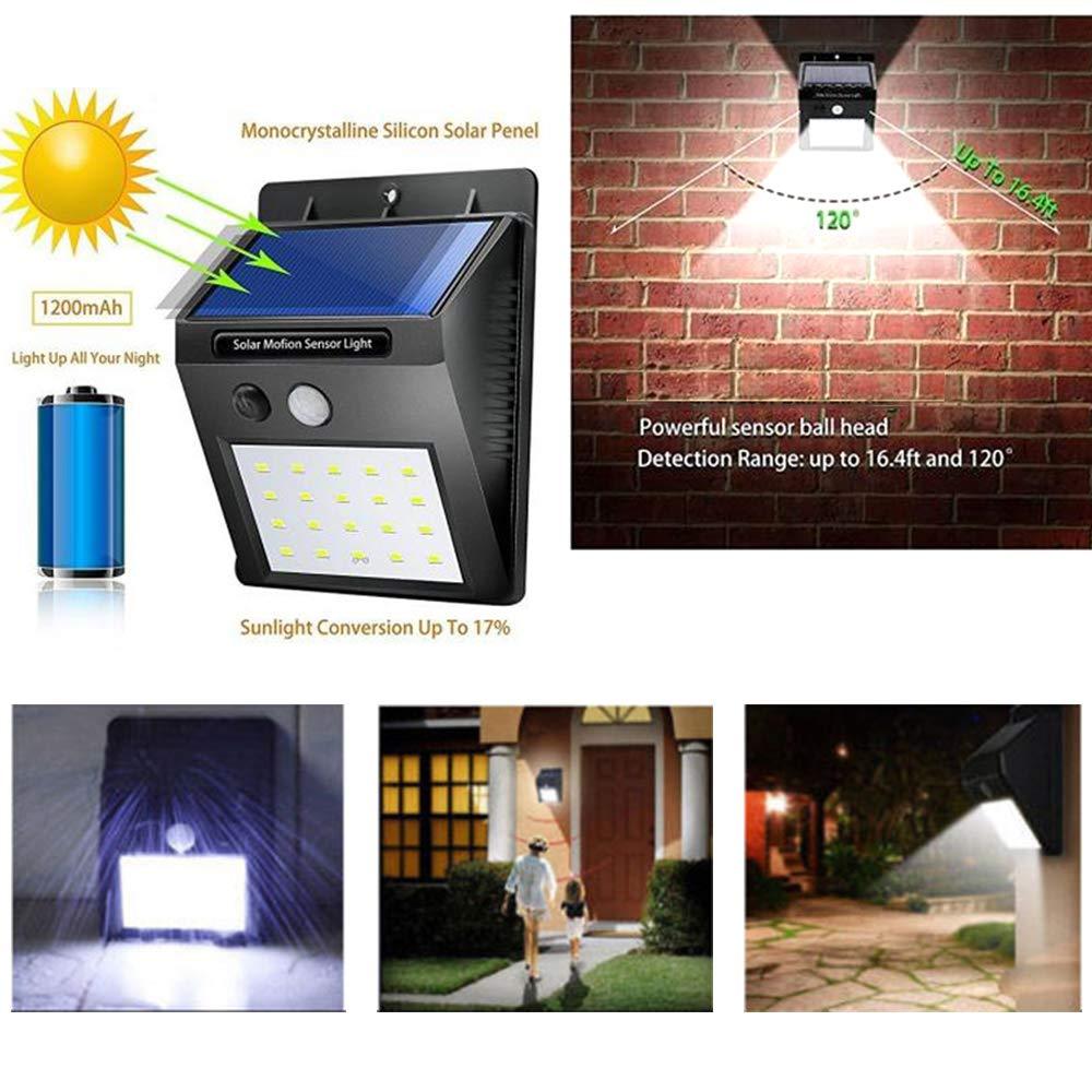 213 Solar Security LED Night Light for Home Outdoor/Garden Wall (Black) (20-LED Lights) DeoDap