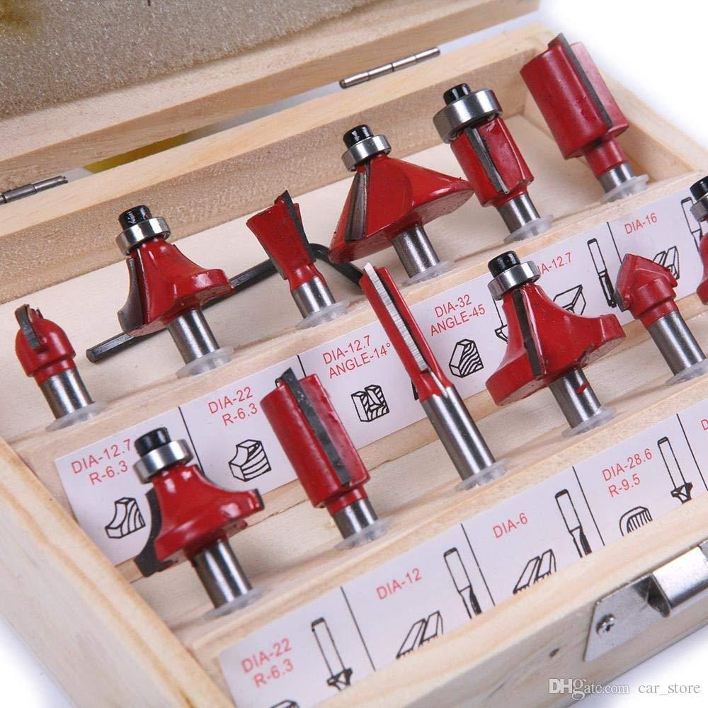 406 -12/15pcs Milling Cutter Router Bit Set Deodap