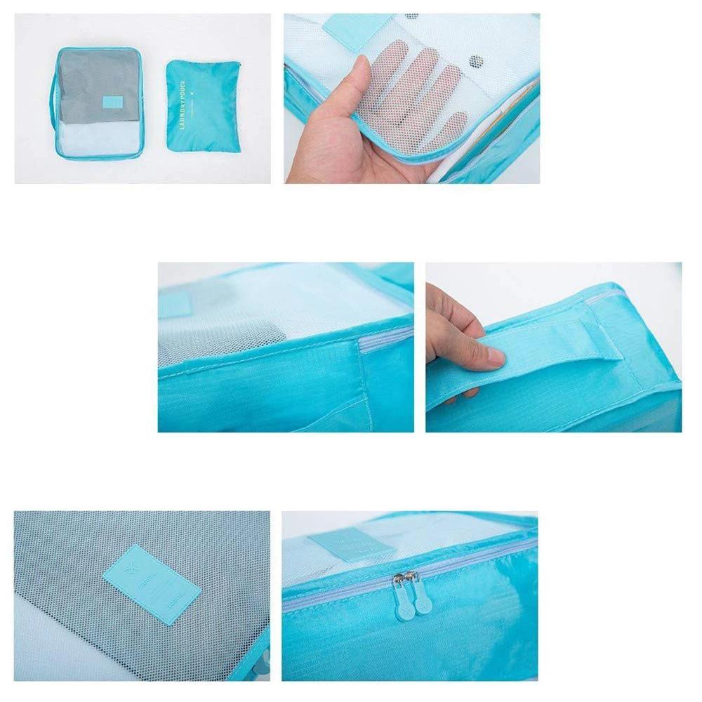 0192 Cloth Organizer Pouch Laundry Zipper Bags (6 pcs) DeoDap