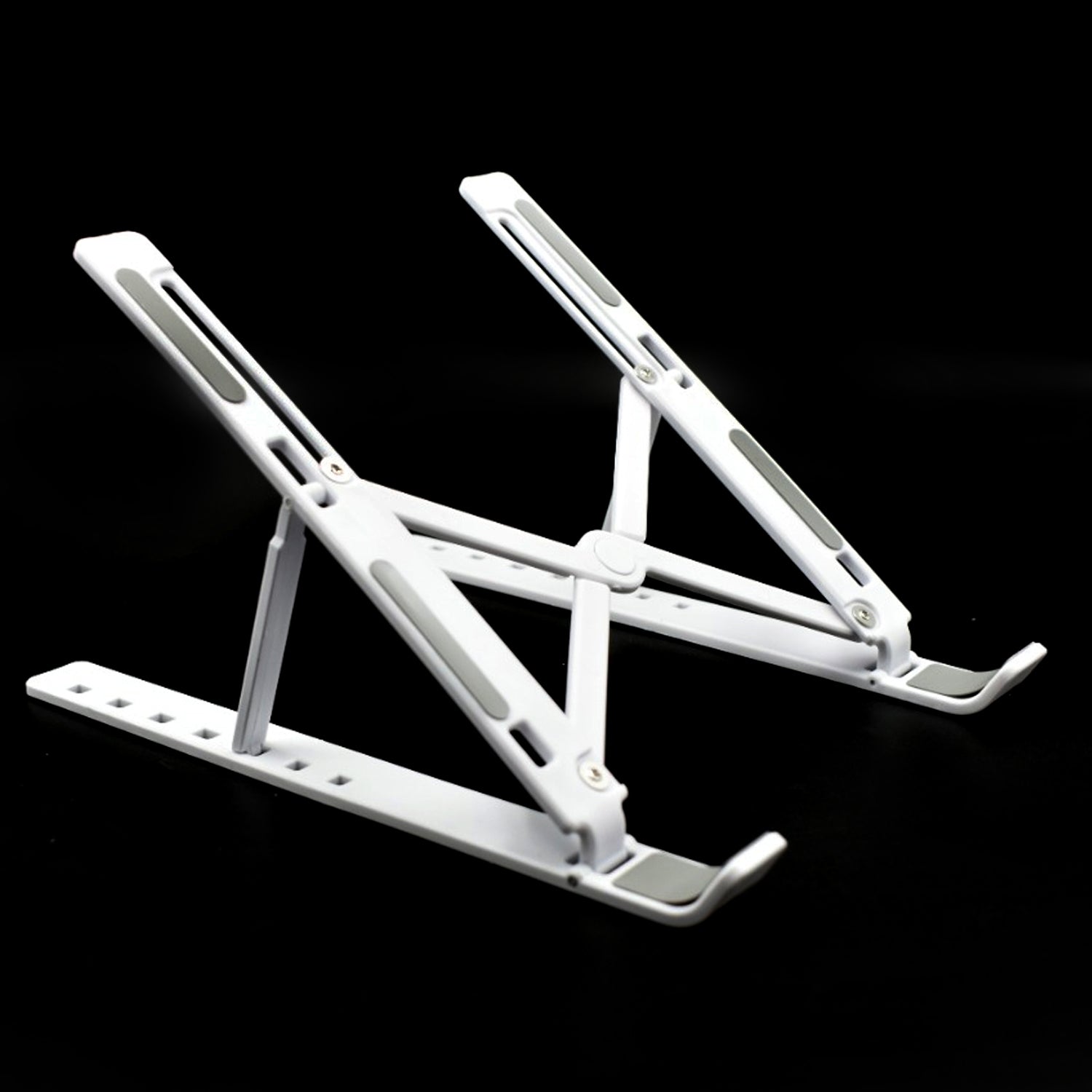 1320 Adjustable Laptop Stand Holder with Built-in Foldable Legs and High Quality Fibre DeoDap