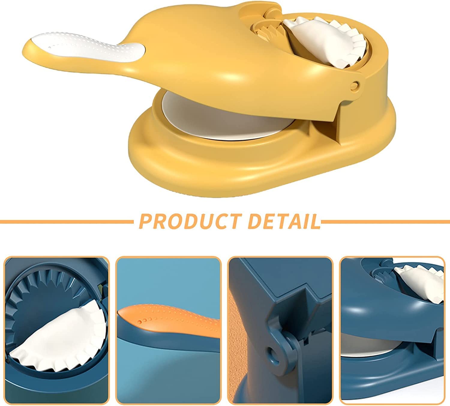 5289B Dumpling Press Mould for Gujiya , Ghughra , Momos Making, 2 in 1 Dumpling Maker Mould Machine, Kitchen Dumpling Making Tool ( Brown Box ) DeoDap