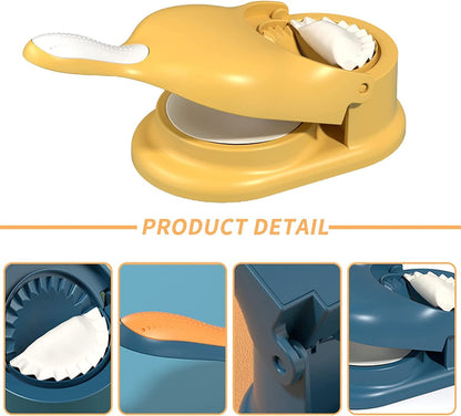 5289B Dumpling Press Mould for Gujiya , Ghughra , Momos Making, 2 in 1 Dumpling Maker Mould Machine, Kitchen Dumpling Making Tool ( Brown Box ) DeoDap