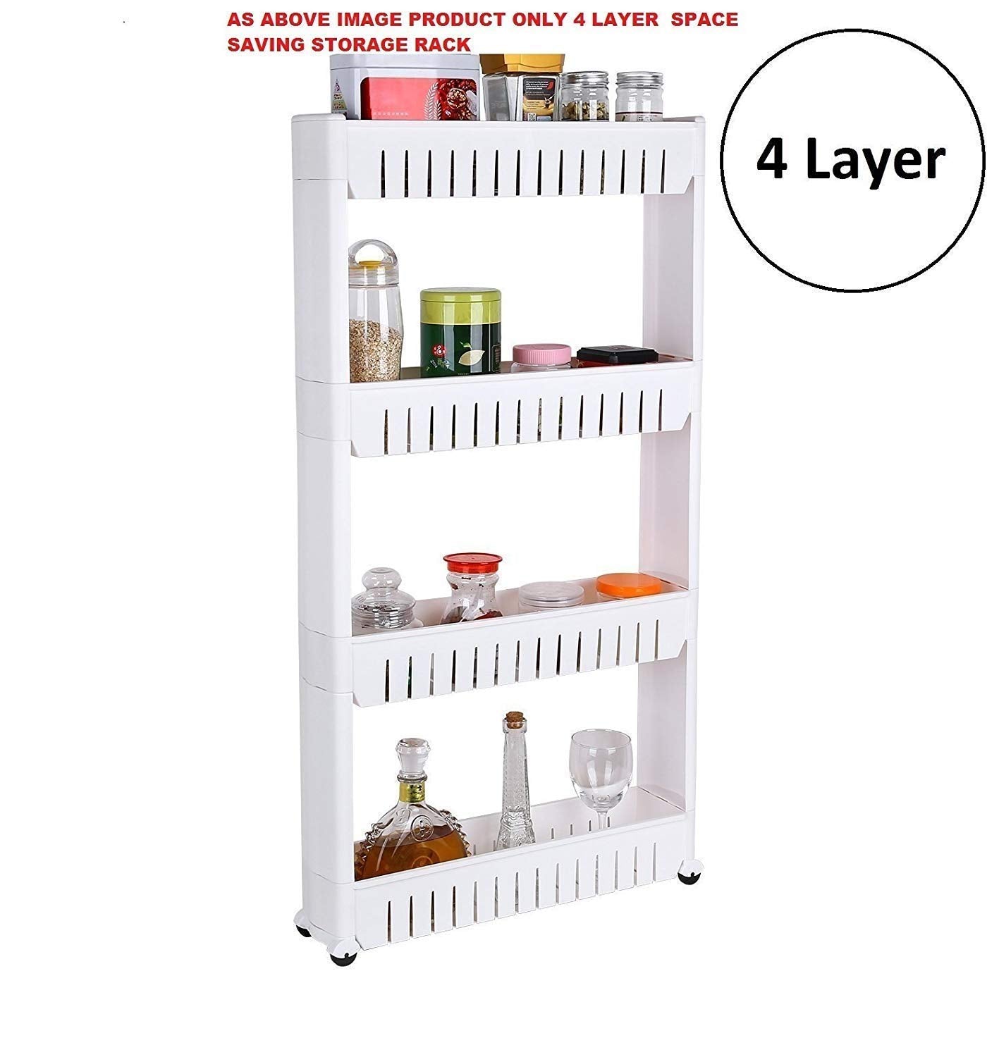 2120 Multipurpose 4 Layer Space Saving Storage Organizer Rack Shelf DeoDap