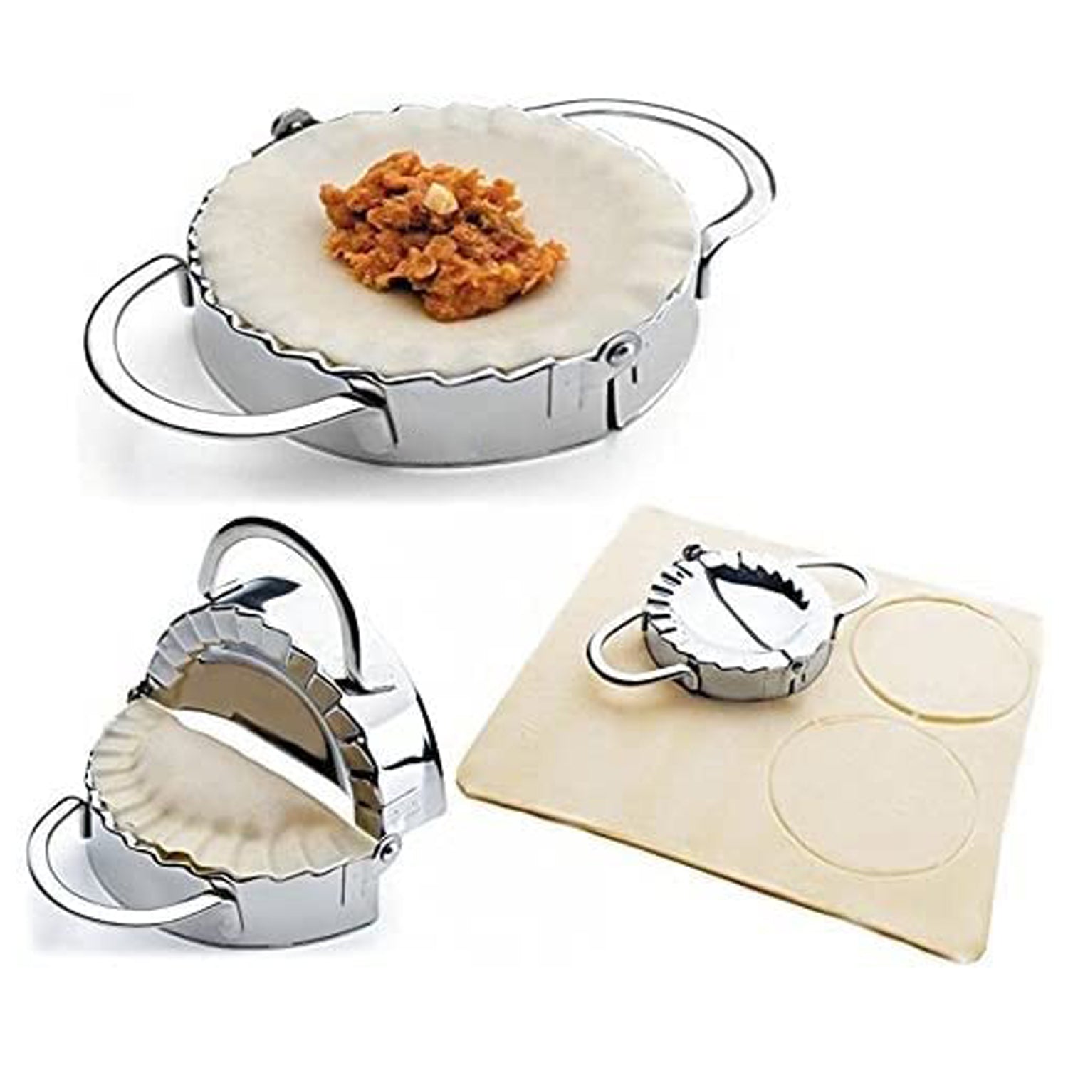 2824 Stainless steel Gujiya/Gujia  Mould Cutter Kitchen Mould DeoDap