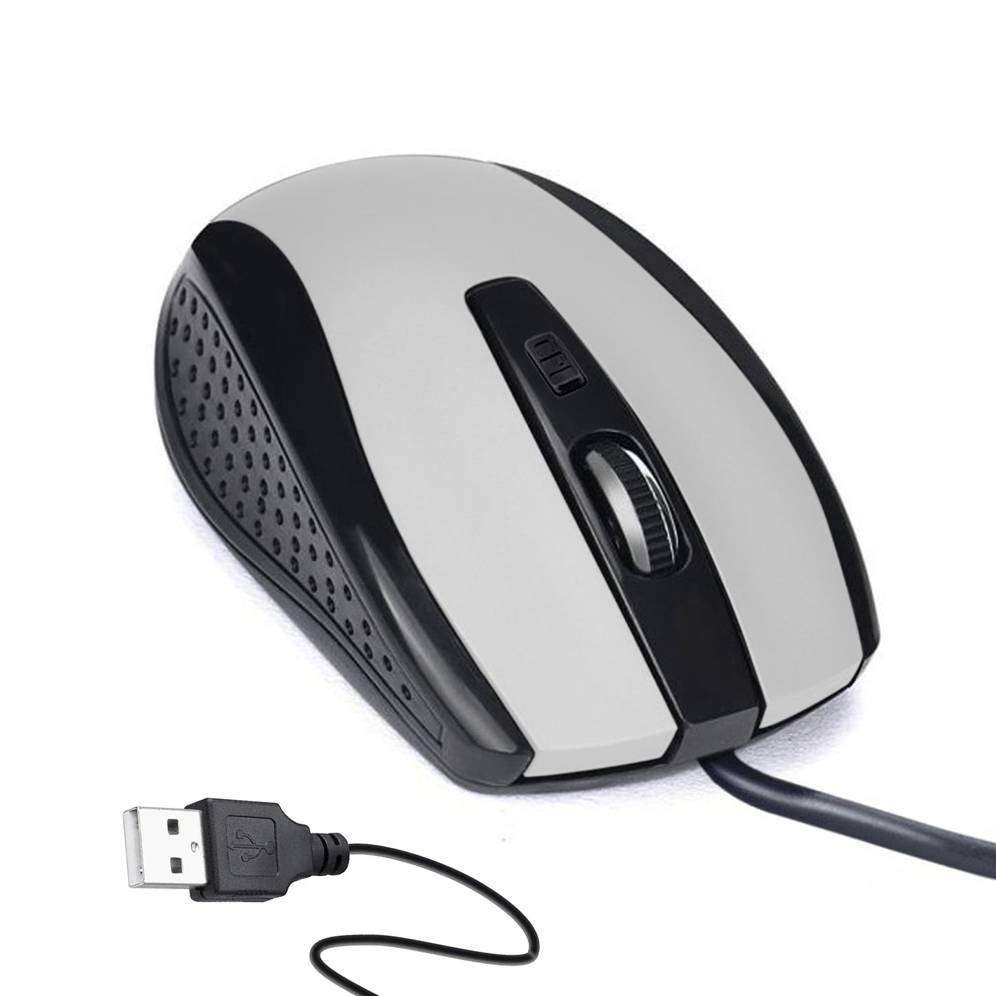 1423 Wired Mouse for Laptop and Desktop Computer PC With Faster Response Time (Silver) DeoDap