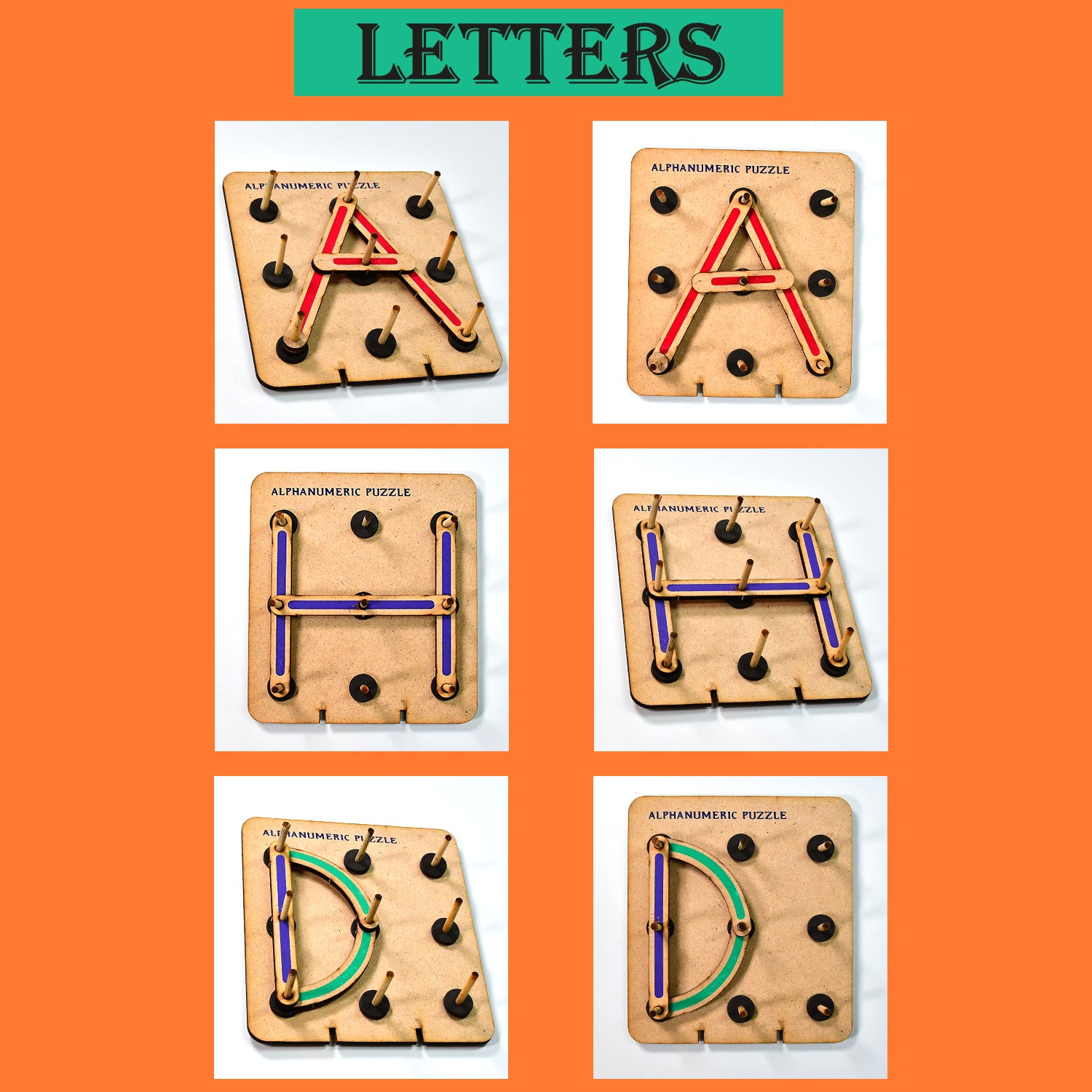 4432 Wooden Alphabets Construction Puzzle Toys For Kids 3 To 5 Years | Great Tool For Teaching Letters, Numbers & Common Shapes. DeoDap