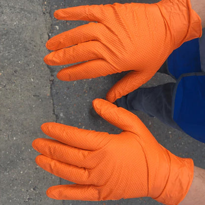 4852 2 Pair Medium Orange  Gloves For Types Of Purposes Like Washing Utensils, Gardening And Cleaning Toilet Etc. DeoDap