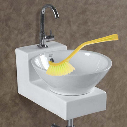 1375 Plastic Wash Basin/Toilet Seat Cleaning Brush (Multicolour) DeoDap